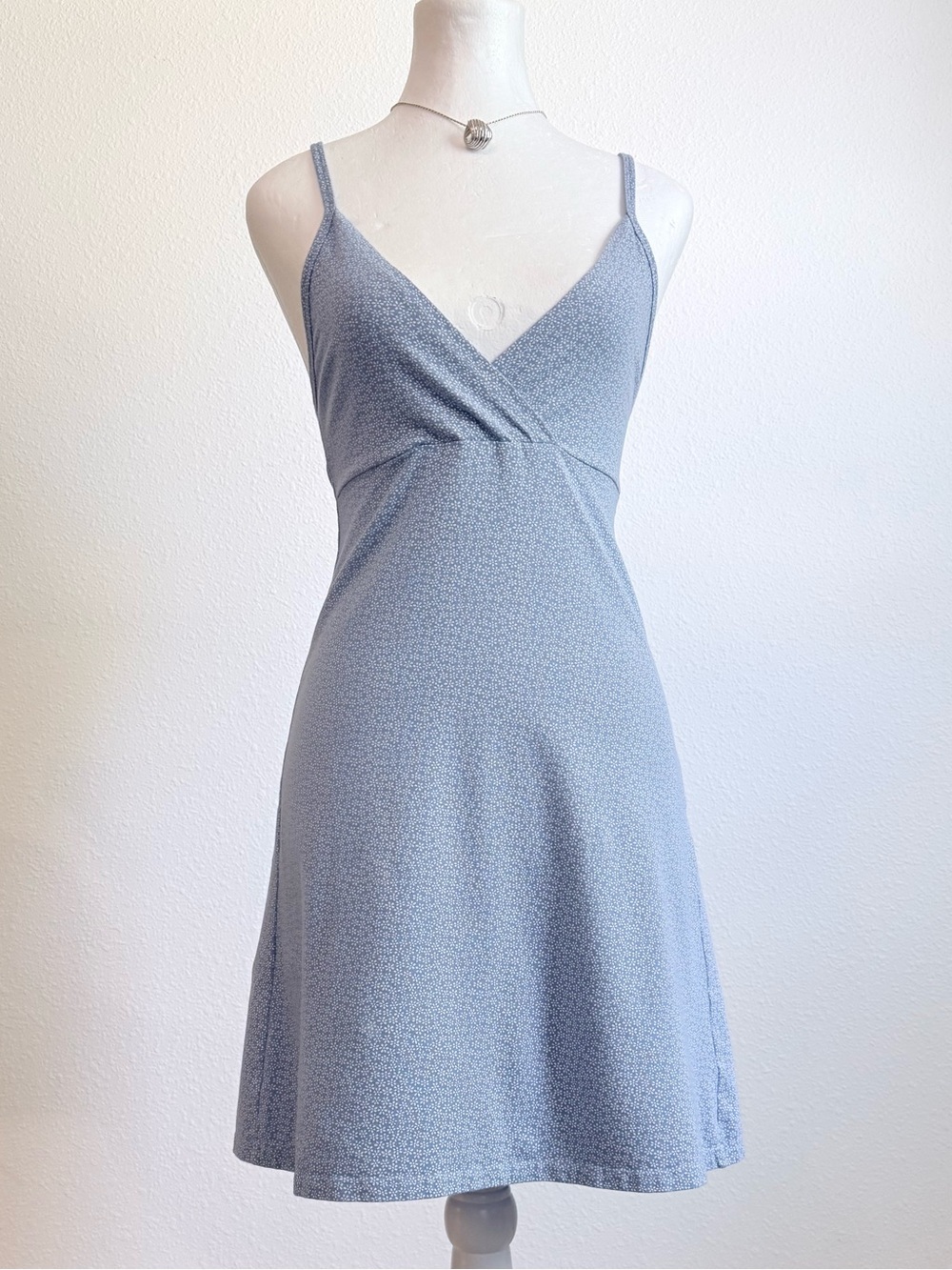 John Galt Brandy Melville Blue Floral Mini Dress Casual Cali Skater